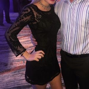 Express Long sleeve Lacey Cocktail Dress XS